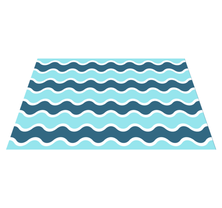 Modern placemat with wavy line design - TenStickers