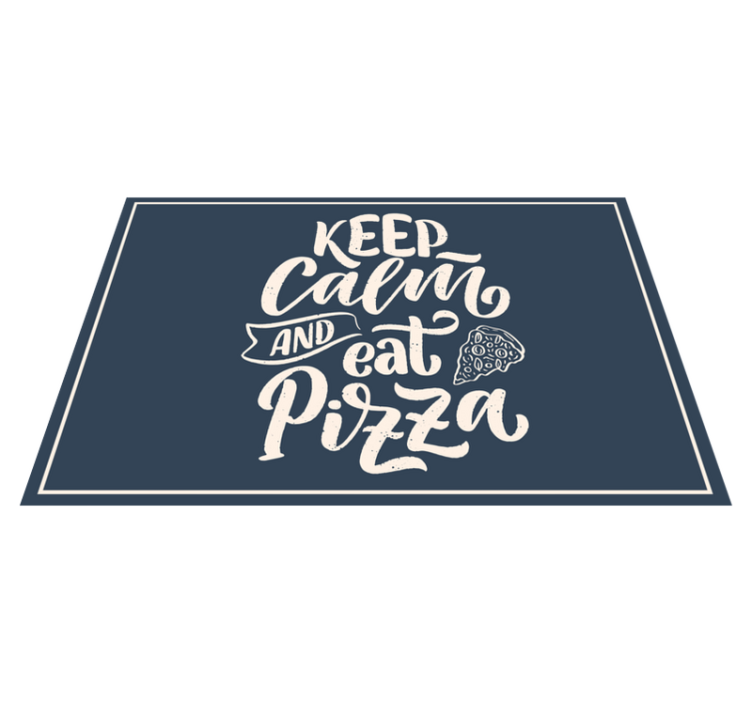 Placemat with quote enjoy the calm of pizza - TenStickers