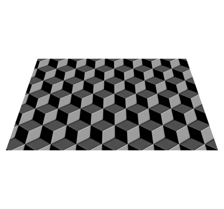 Grey 3d Squares modern placemats - TenStickers