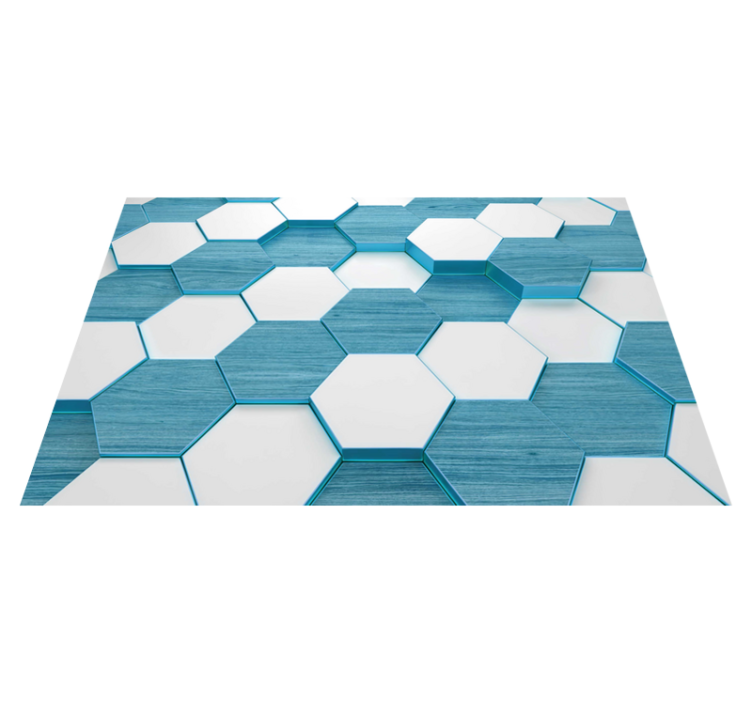 Modern placemat hexagonal blue design - TenStickers