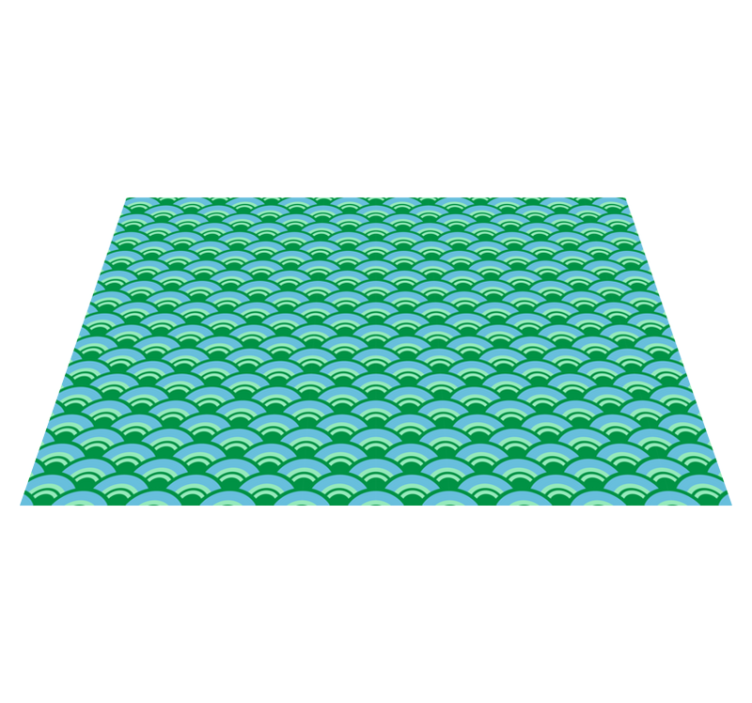 Wavy green motif placemat - TenStickers