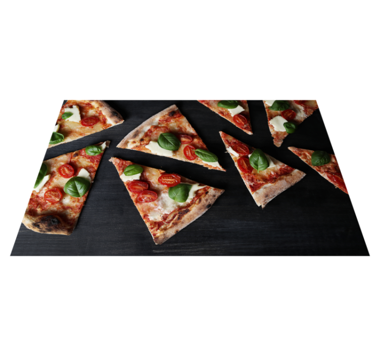 Restaurant placemat sliced pizza design - TenStickers