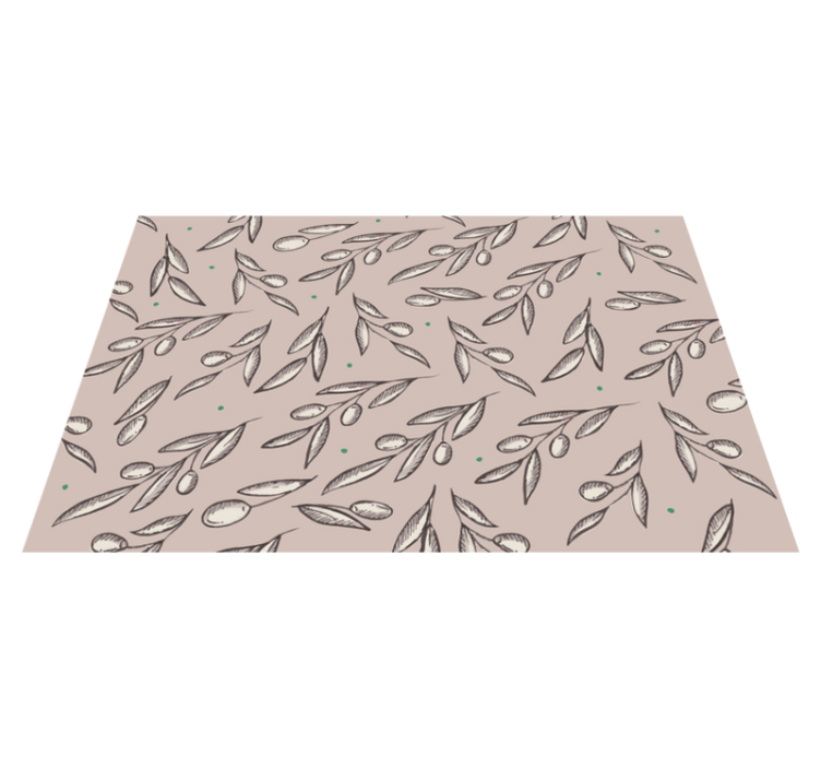 Elegant leaf design placemat - TenStickers
