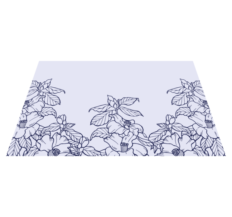 Original placemat floral border design - TenStickers