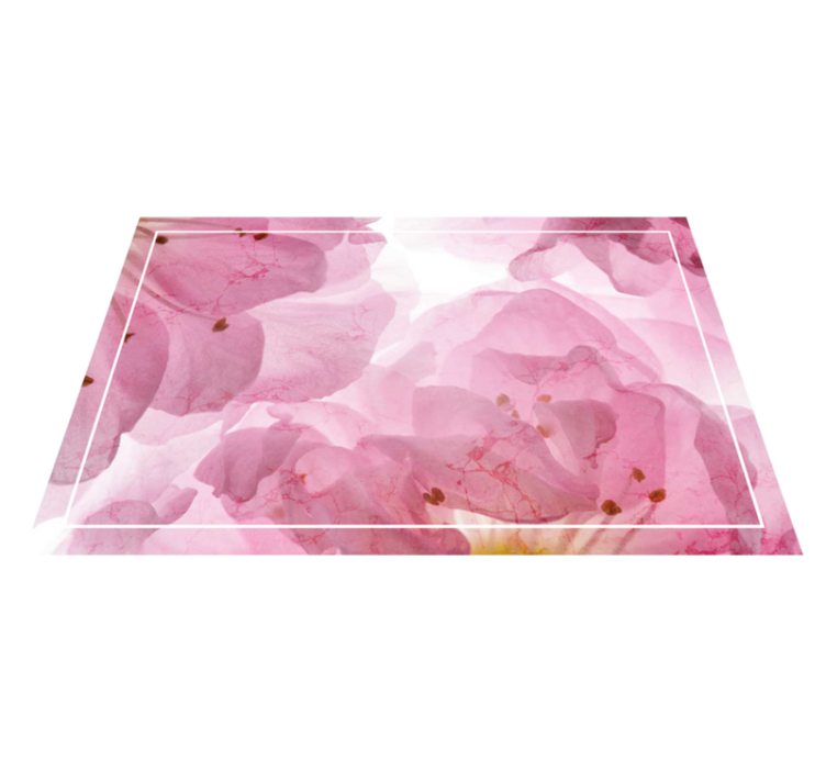 Pink flowers with leaves original placemats - TenStickers