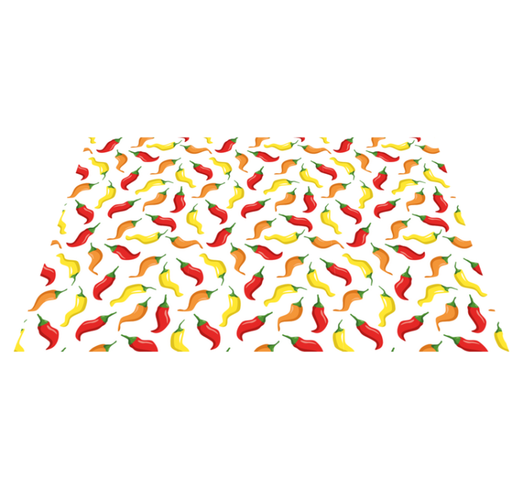 Original placemat colorful chili peppers design - TenStickers