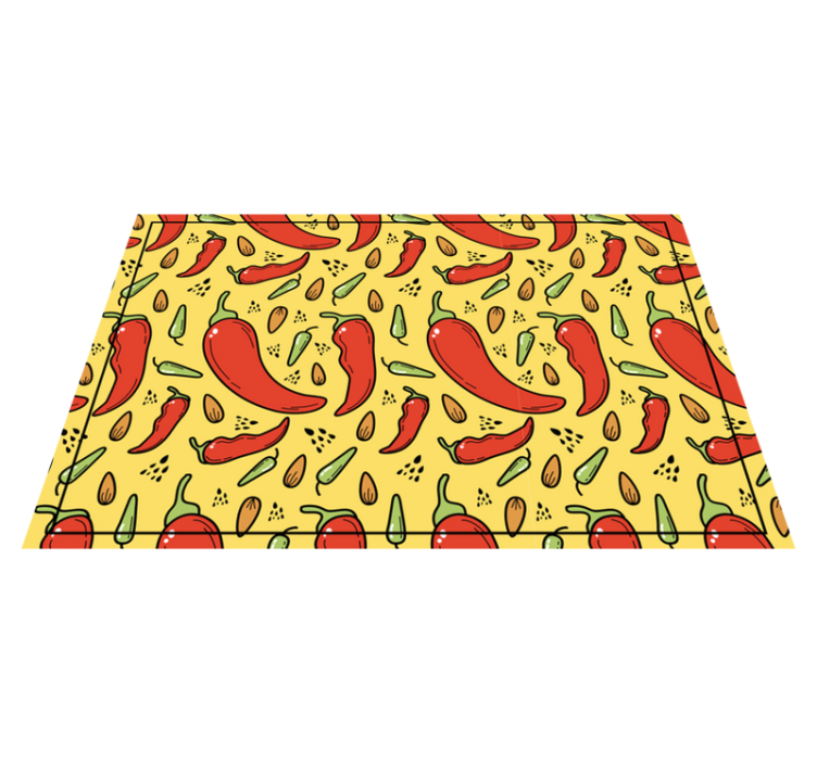 Original placemat chili pepper design - TenStickers