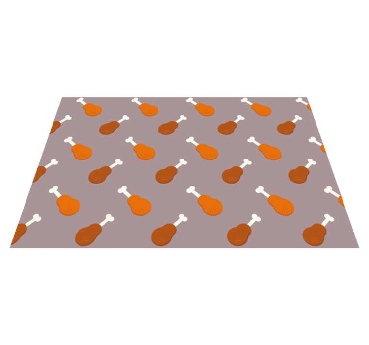 Original placemat chicken leg design - TenStickers