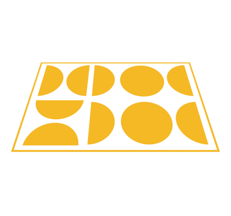 Modern placemat geometric yellow shape - TenStickers