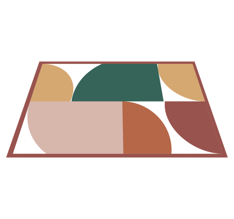 Modern placemat with geometric color blocks - TenStickers