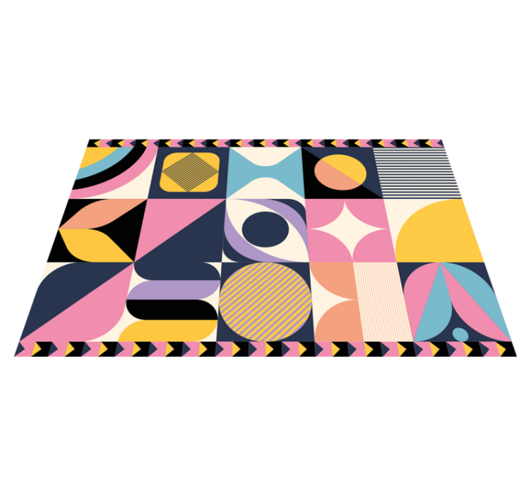 Modern placemat in geometric color block design - TenStickers
