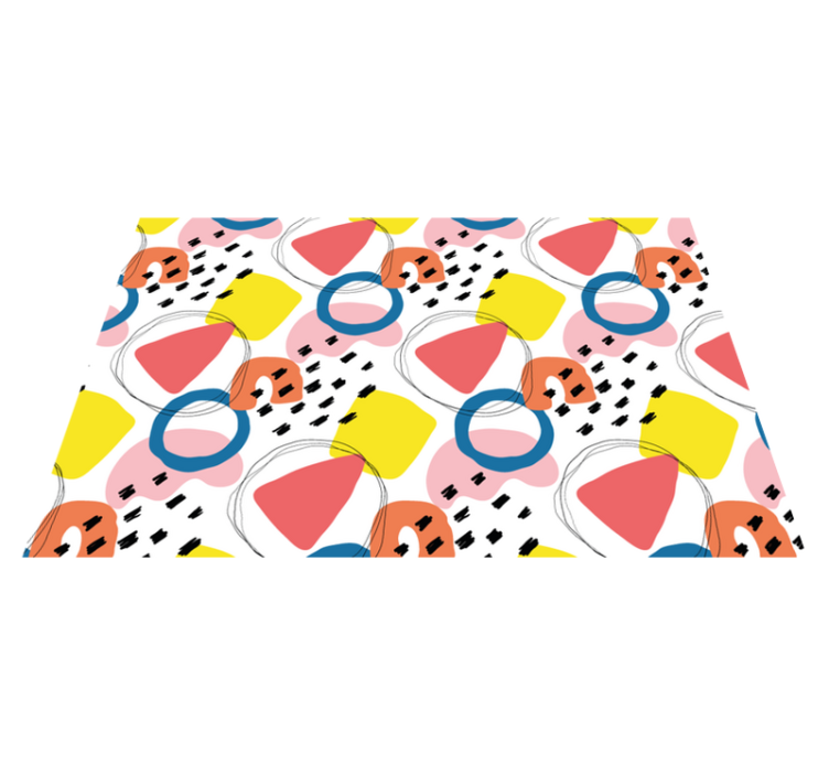 Modern placemat with vibrant geometric designs - TenStickers