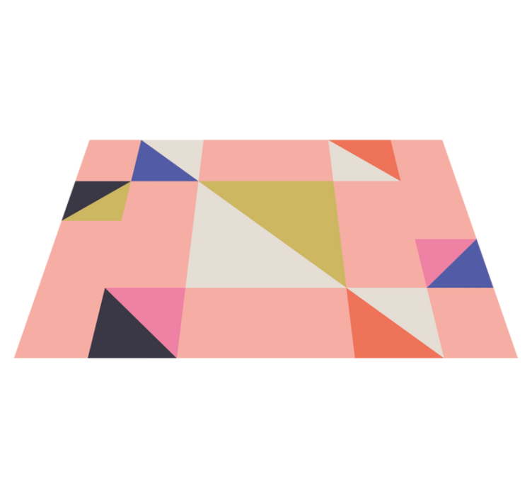 Modern placemat in geometric color blocks - TenStickers