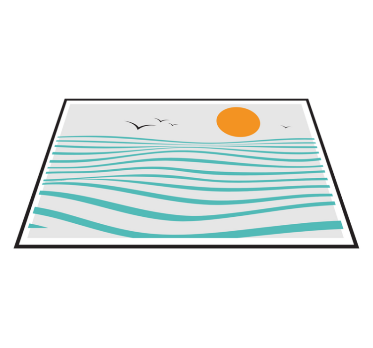 Modern placemat with trendy wave pattern - TenStickers