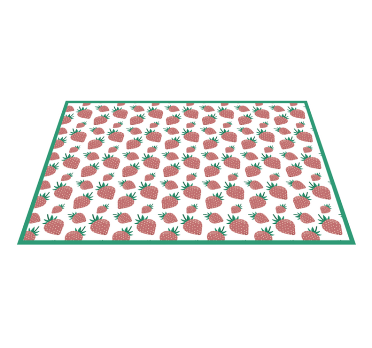 Original placemat strawberry pattern design - TenStickers