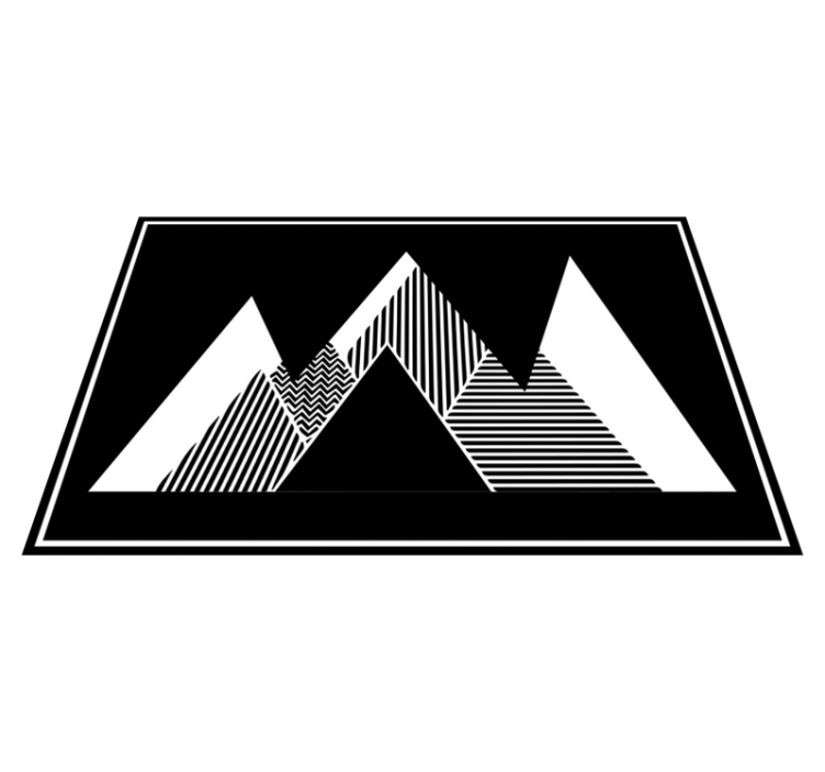 Modern placemat stylish mountain summits - TenStickers