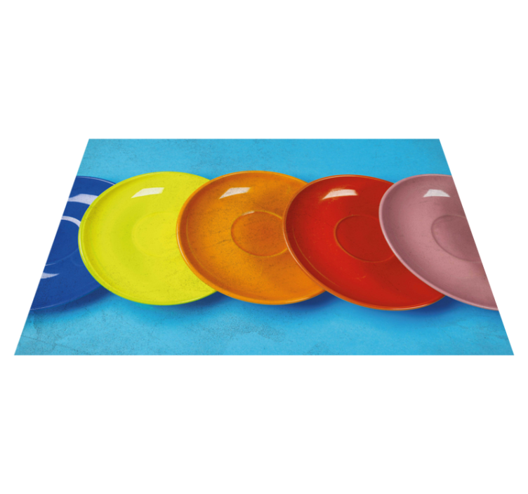 Modern placemat colourful round plates - TenStickers