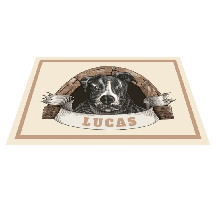 Original placemat dog portrait artwork - TenStickers
