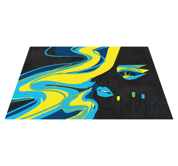 Original placemat bold face art - TenStickers