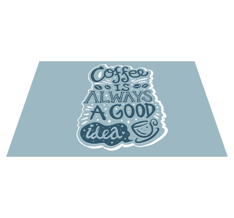 Placemat with quote coffee is a hug in a mug - TenStickers