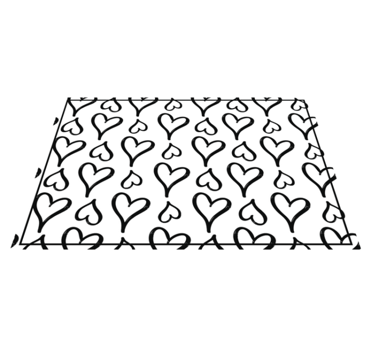 Children placemat hearts pattern fun - TenStickers