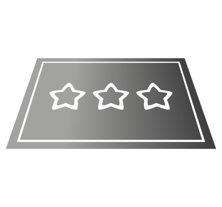 Modern placemat with star rating display - TenStickers