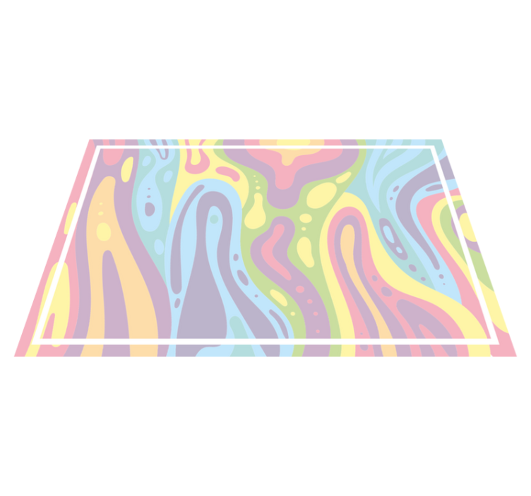 Placemat colorful abstract waves design - TenStickers