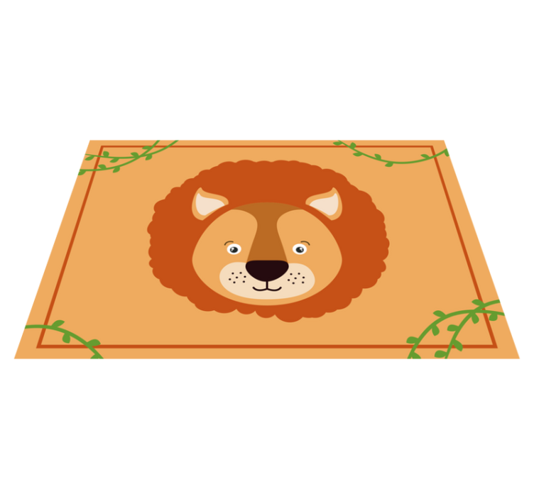 Children placemat adorable lion head - TenStickers