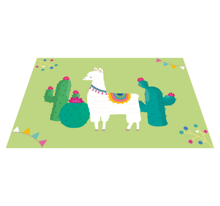 Llama with Cacti children placemat - TenStickers