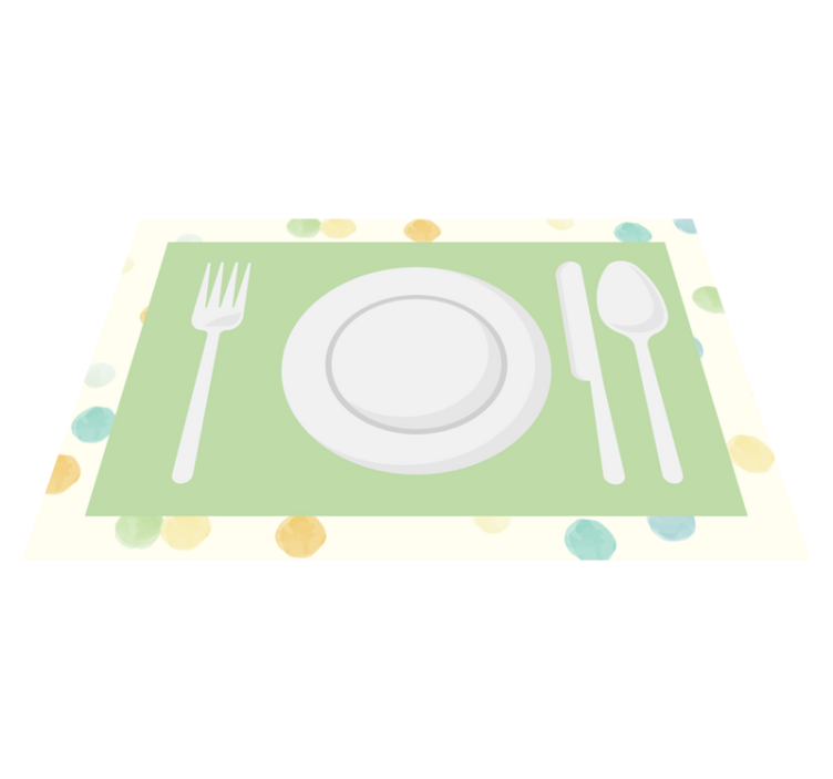Modern placemat for contemporary dining set - TenStickers