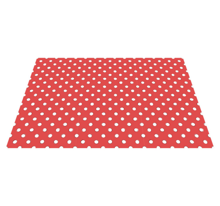 White polka dots over red original placemats - TenStickers
