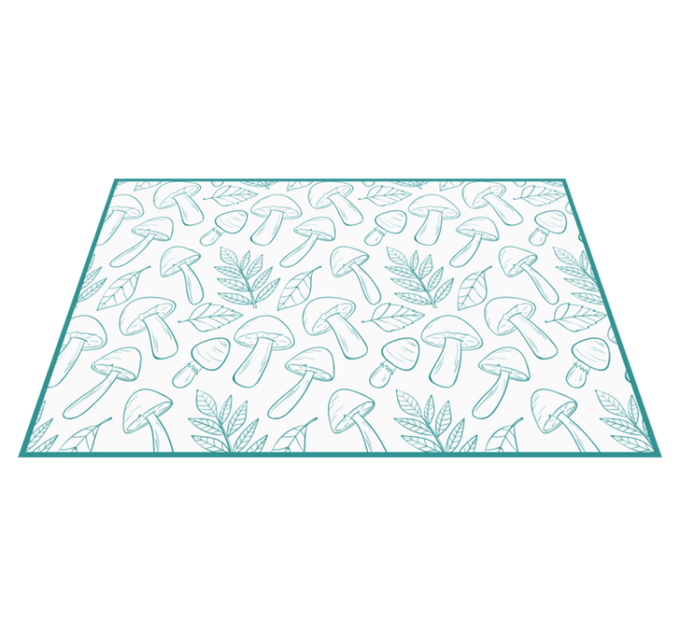 Mushroom leaf pattern placemat - TenStickers