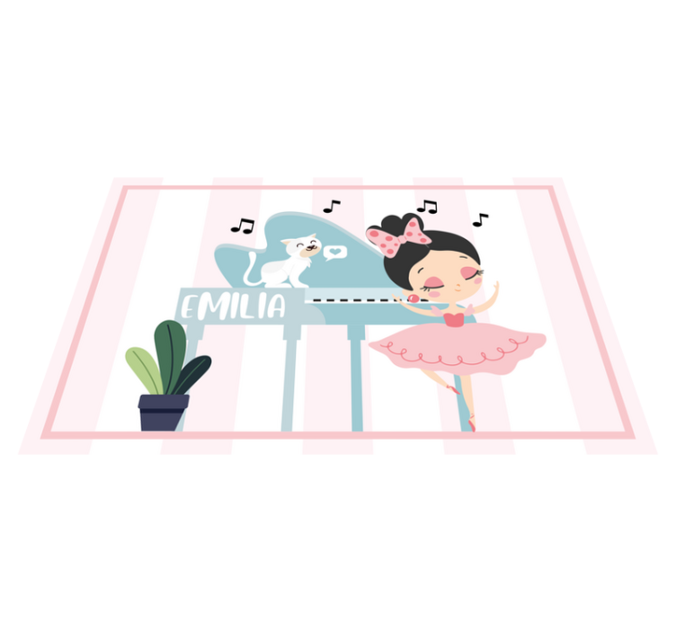 Children placemat ballet dancer figure - TenStickers