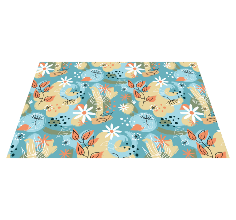 Modern placemat floral inspired table setting - TenStickers