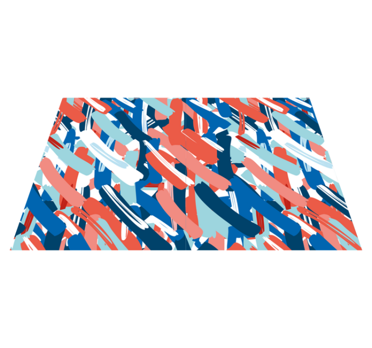 Modern placemat colorful abstract stripes - TenStickers