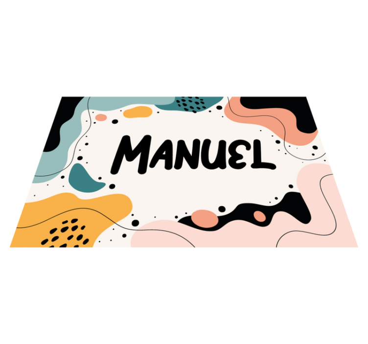 Children placemat vibrant abstract designs - TenStickers