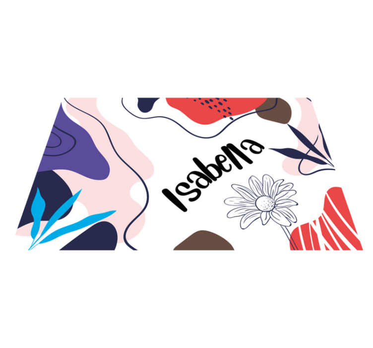 Customizable placemat colorful abstract floral - TenStickers