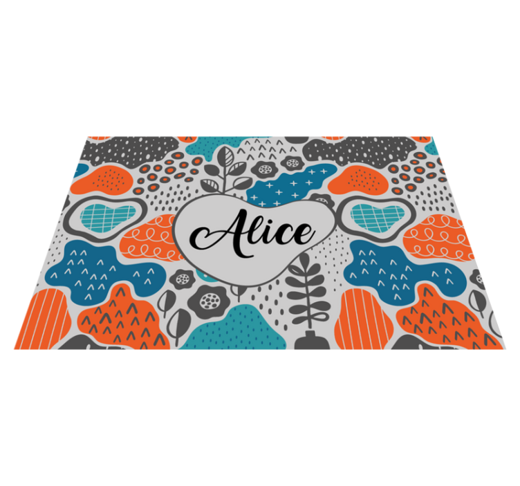 Customizable placemat with playful name design - TenStickers