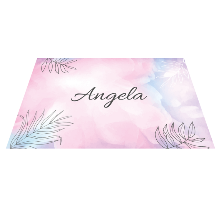 Customizable placemat elegant floral design - TenStickers