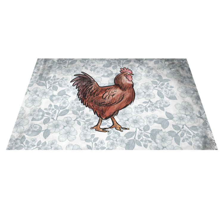 Original placemat rustic chicken design - TenStickers