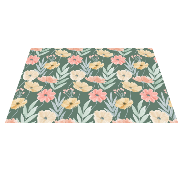 Original watercolor floral modern placemats - TenStickers