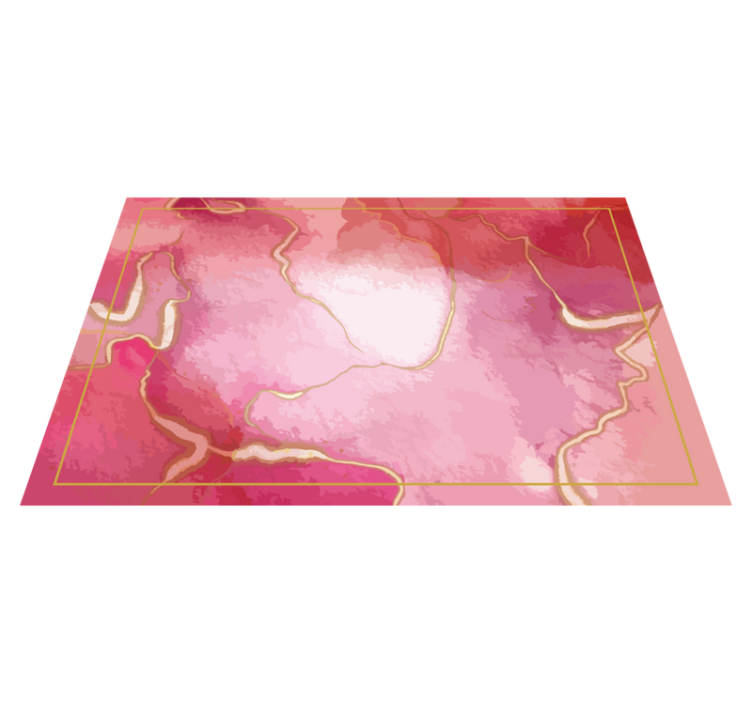 Pink and gold marble effect original placemats - TenStickers