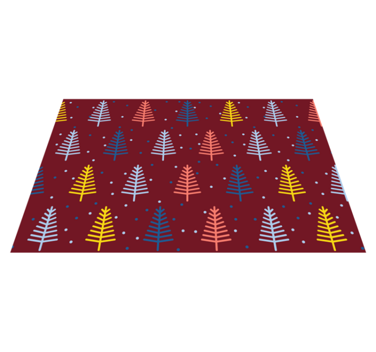 Christmas placemat with vibrant tree design - TenStickers