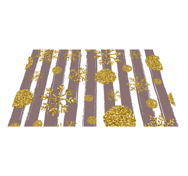 Christmas placemat festive gold snowflakes - TenStickers