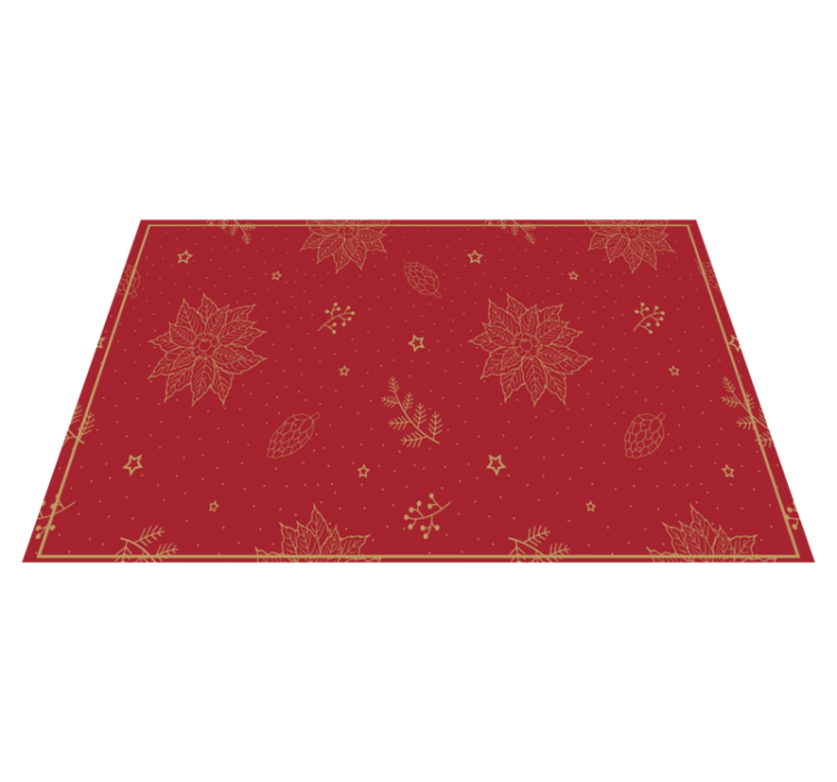 Christmas placemat with joyful floral design - TenStickers