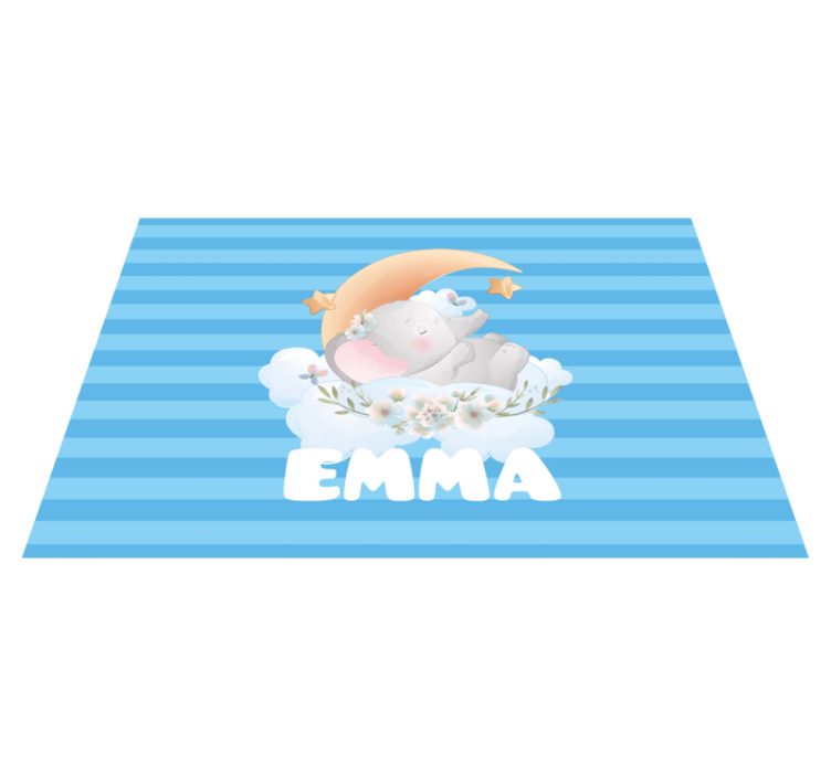 Children placemat adorable elephant design - TenStickers