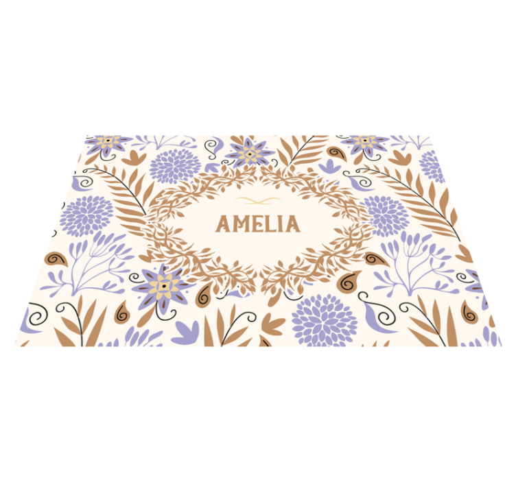 Customizable placemat flower pattern placemats - TenStickers