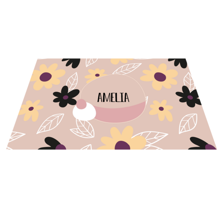 Customized botanical print children placemat - TenStickers