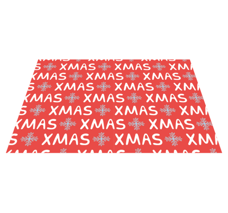 Christmas placemat festive red holiday design - TenStickers