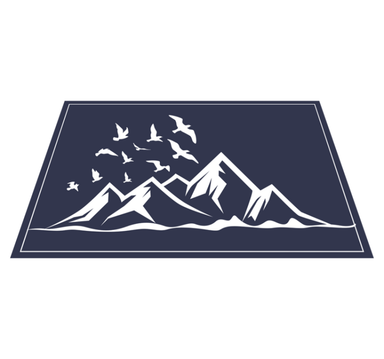 Solid mountains with birds original placemats - TenStickers